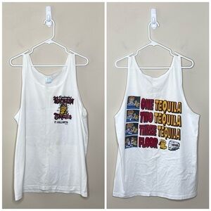 Vintage P. Vallarta Mexico Tequila Tank Top Vulgar Humor Funny Alcohol